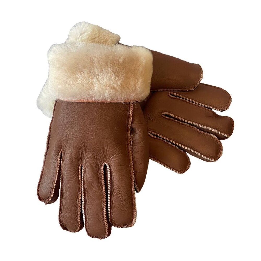 Unisex Premium Shearling Sheepskin Leather Gloves